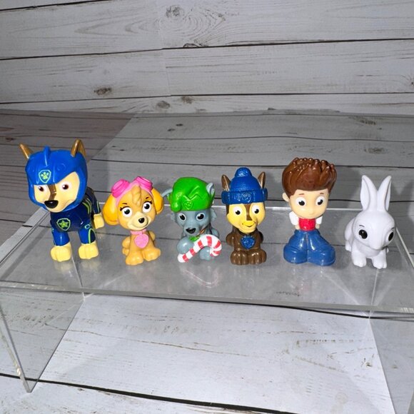 Paw Patrol Mini Figure Set Of 6 Characters - Chase Skye Rocky Ryder & Bunny - Picture 1 of 10